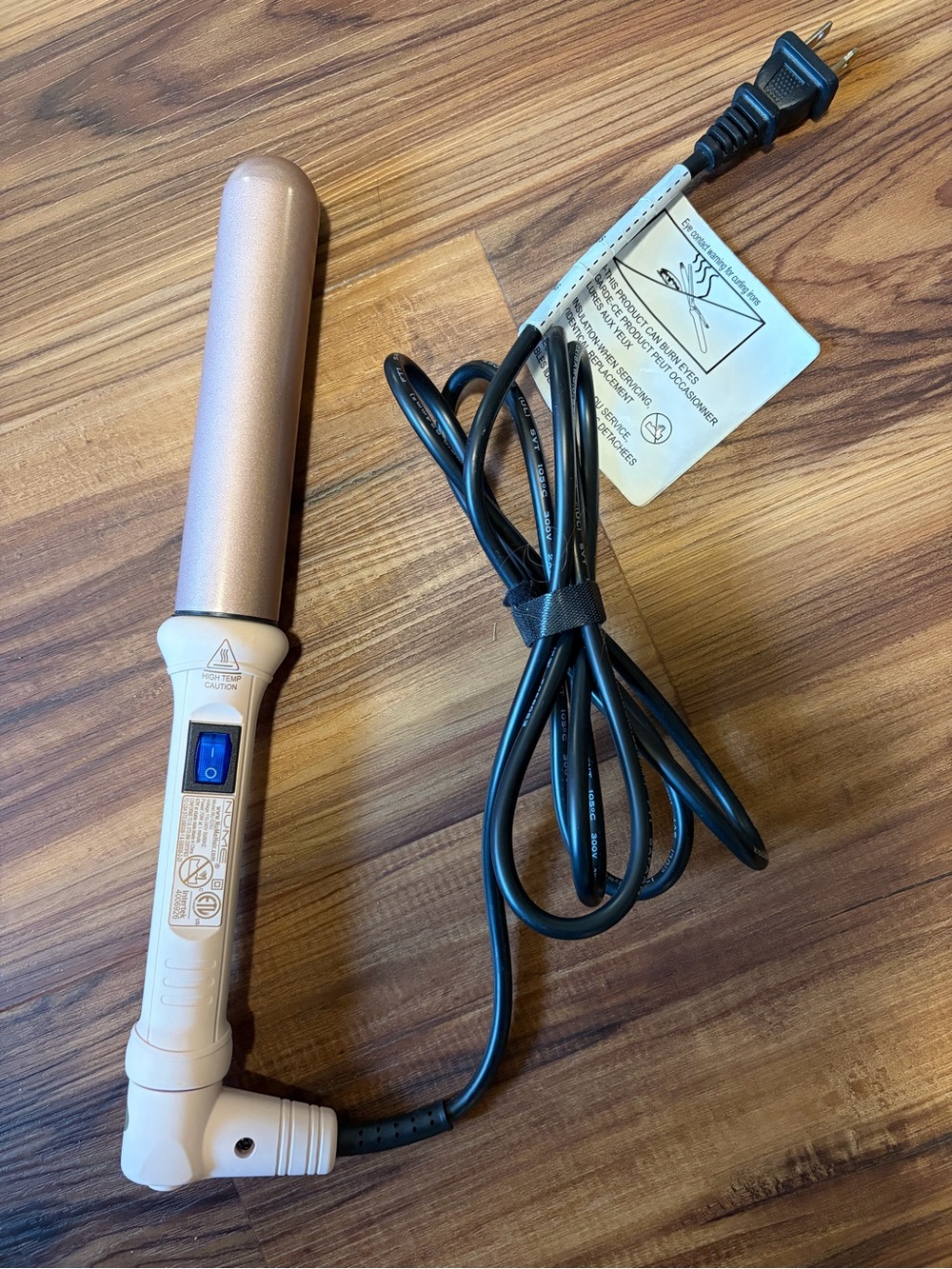 NuMe 1.25” Rose Gold Professional Curling Wand